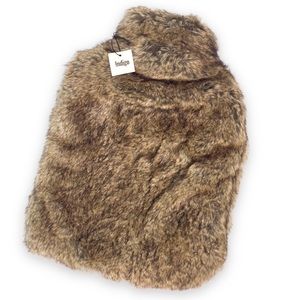 Indigo Faux fur hot water bottle